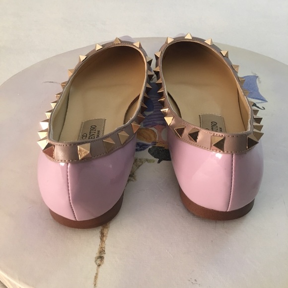 Authentic Valentino Rock-stud Ballerina Flats Sz37 - Picture 3 of 7